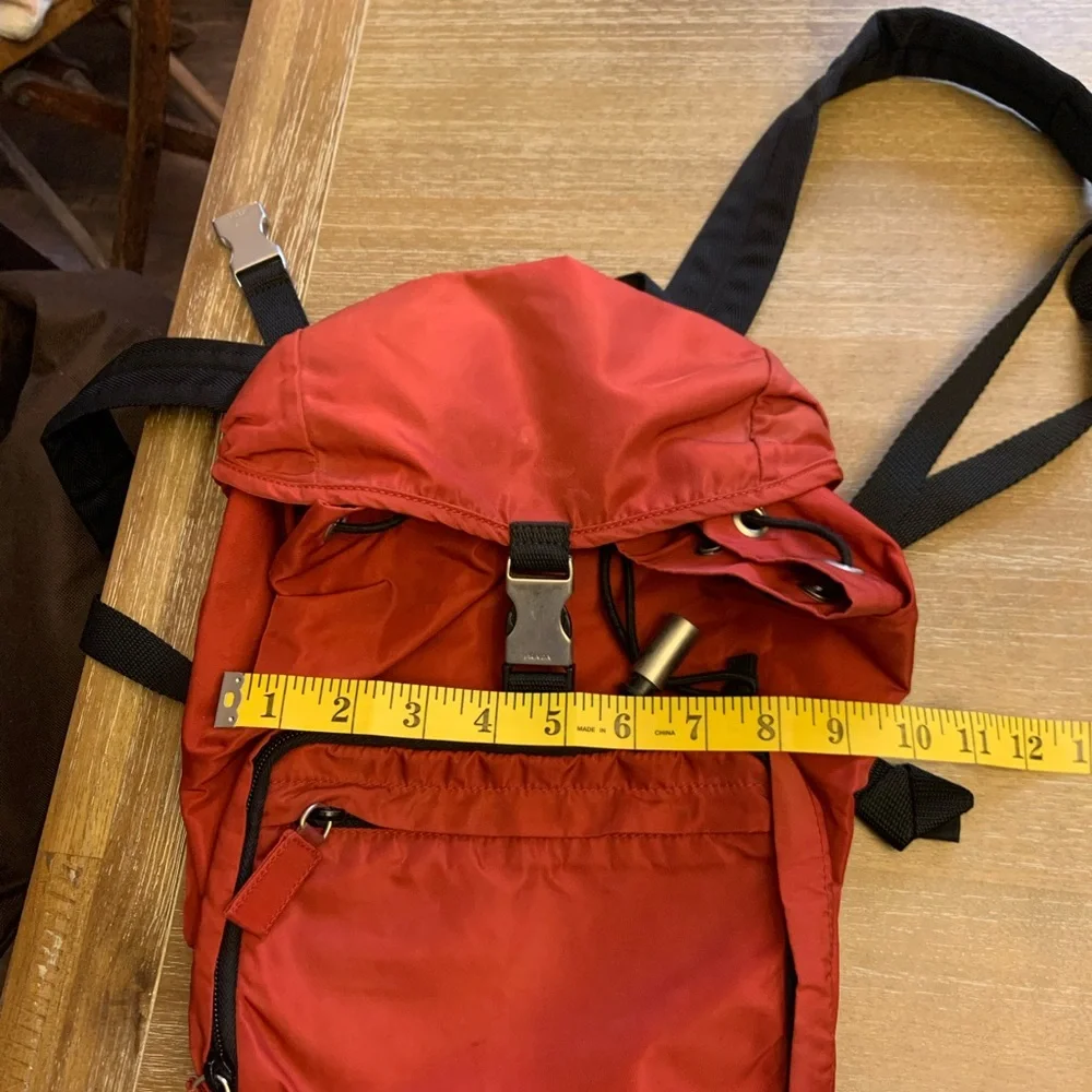 Authentic Preloved Prada Red Backpack Stylish Durable Design - Picture 10 of 10